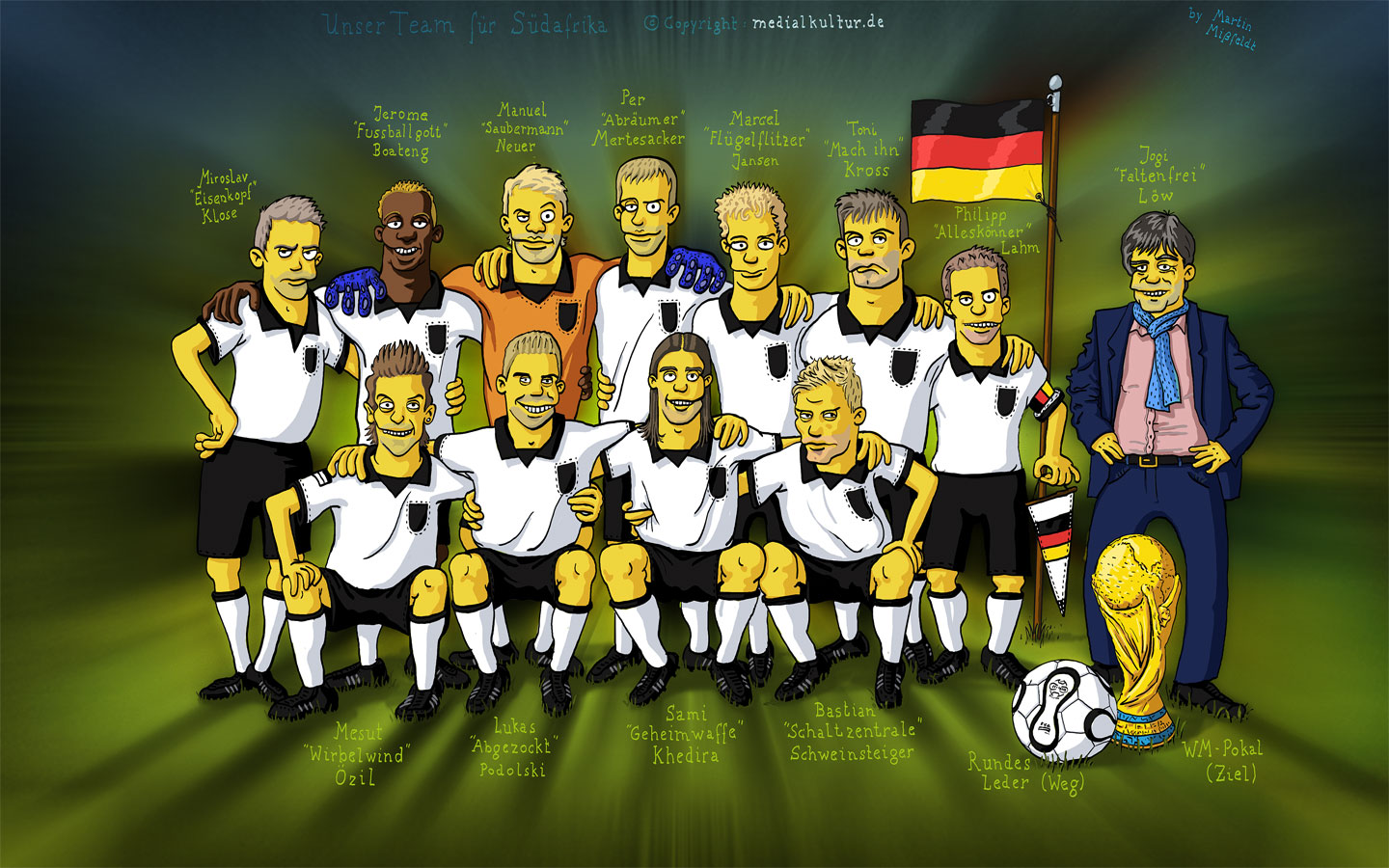 WM 2010 Fussball-Nationalmannschaft als Simpsons